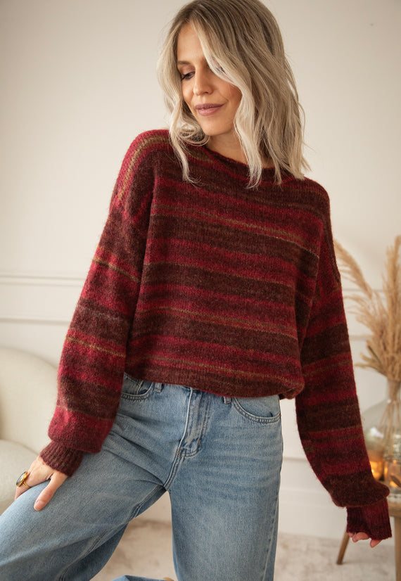 Zazu Stripe Magenta - Trui