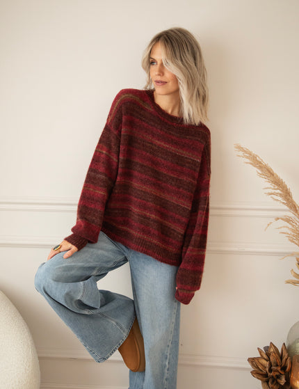 Pullover - Zazu Stripe - Magenta