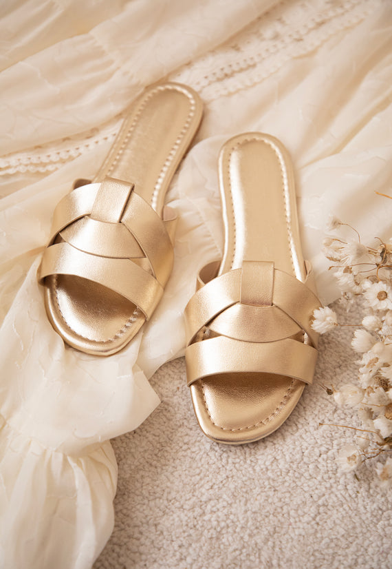 Strolling Straps Gold - Slippers 