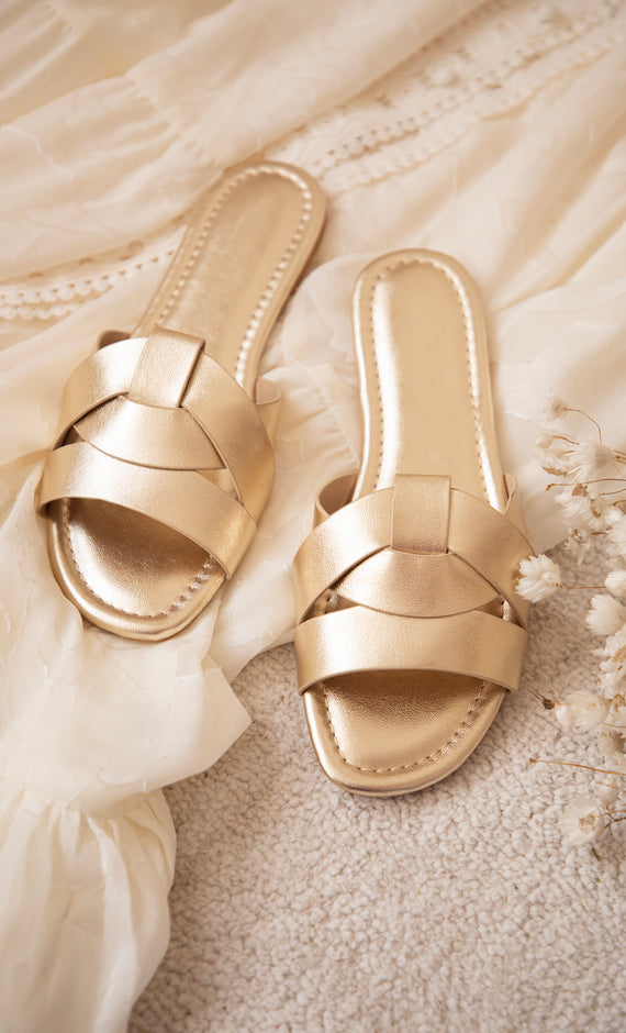 Strolling Straps Gold - Slippers 