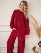 Velvy Mae Burgundy - Broek