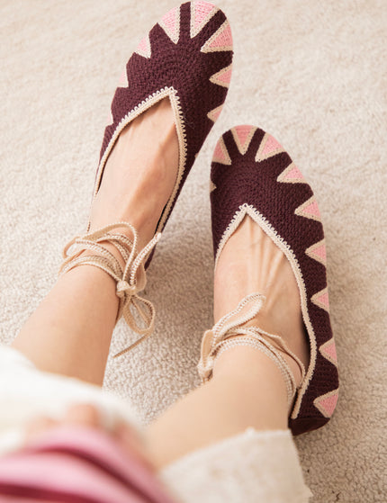 Woven Walks Pink/Burgundy - Flats