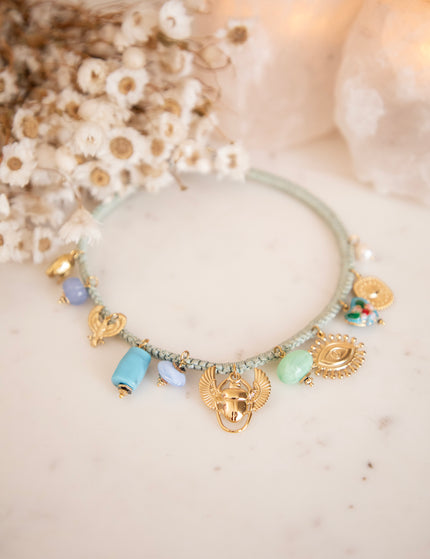Lucky Charm Blue/Mint - Ketting