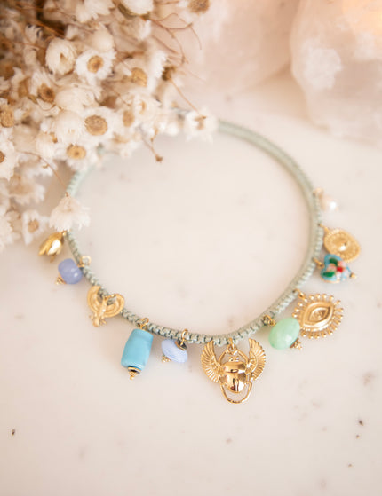Lucky Charm Blue/Mint - Ketting