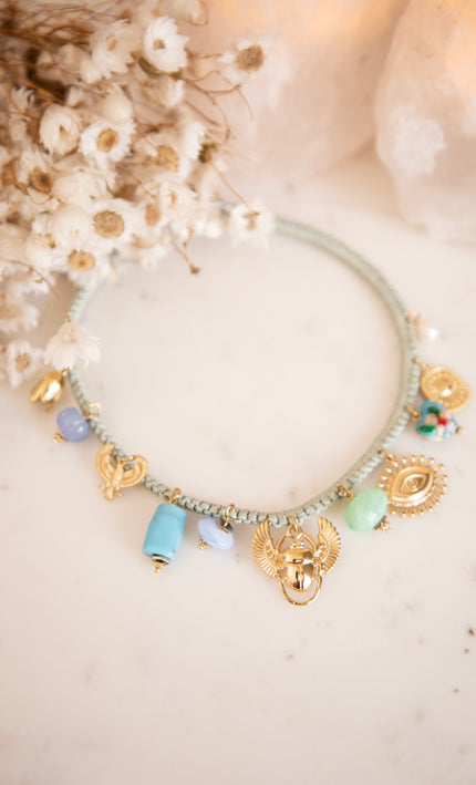 Lucky Charm Blue/Mint - Ketting