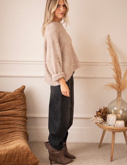 Pullover - Middle Of My Heart - Weiches Taupe