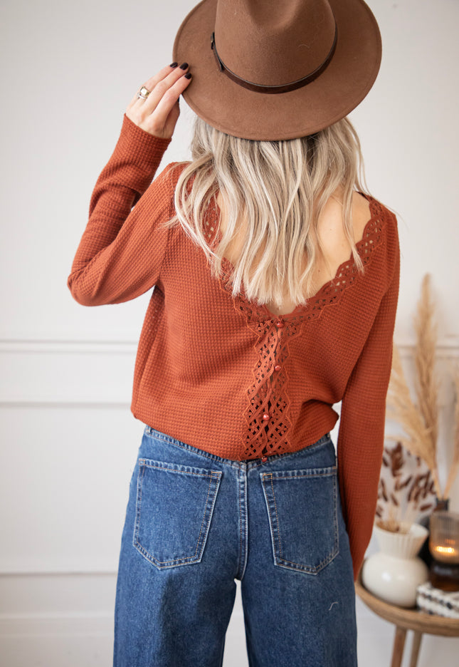 Rachel Lace Rusty - Longsleeve