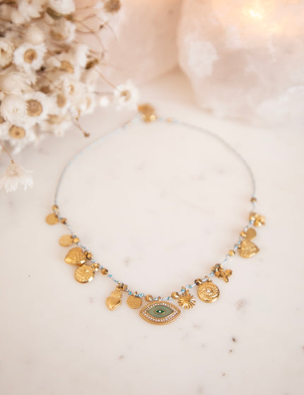 Love In Your Eyes Blue/Gold - Ketting