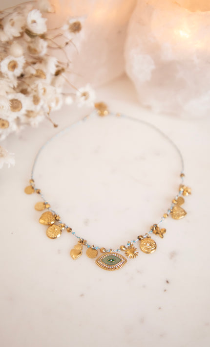 Love In Your Eyes Blue/Gold - Ketting