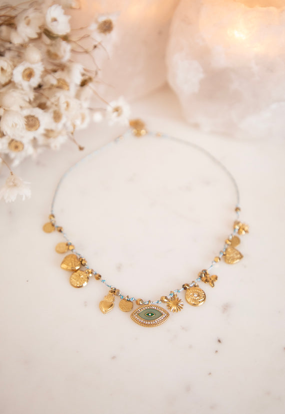 Love In Your Eyes Blue/Gold - Ketting