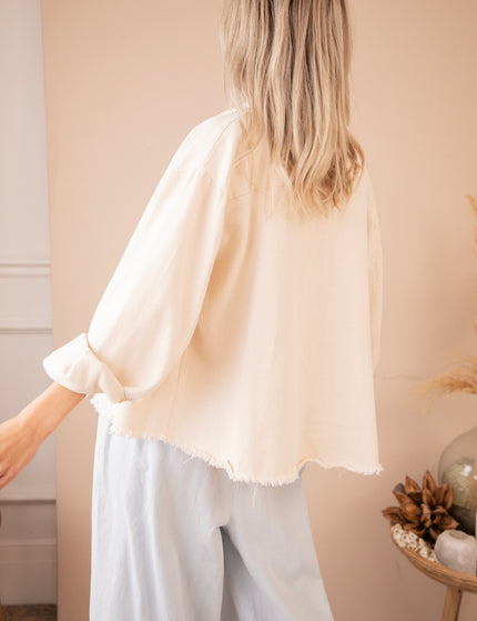 Jacke - Florious - Beige/Dunkelblau