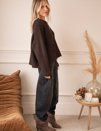 Middle Of My Heart Cacao - Sweater