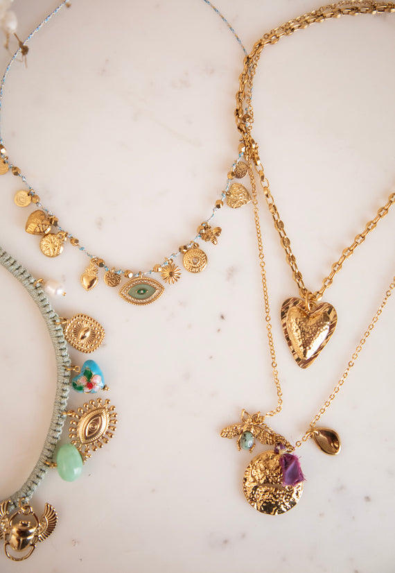 Love In Your Eyes Blue/Gold - Ketting