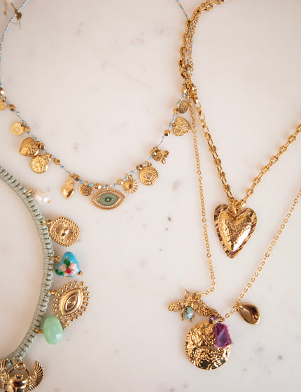 Lucky Charm Blue/Mint - Ketting