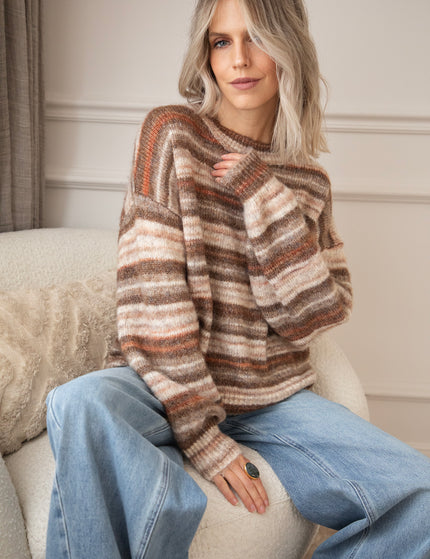 Pullover - Zazu Stripe - Braun