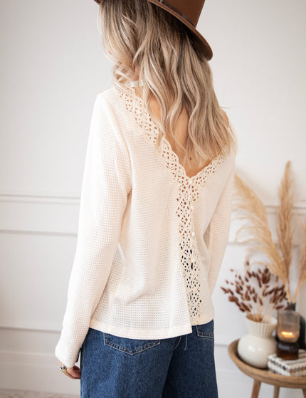 Rachel Lace Beige - Longsleeve