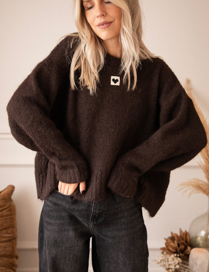 Middle Of My Heart Cacao - Sweater