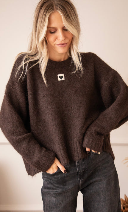Middle Of My Heart Cacao - Sweater