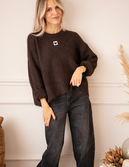 Middle Of My Heart Cacao - Sweater
