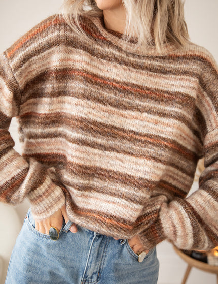 Pullover - Zazu Stripe - Braun