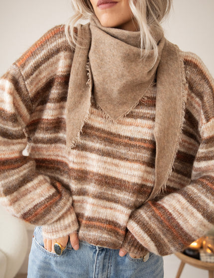 Pullover - Zazu Stripe - Braun