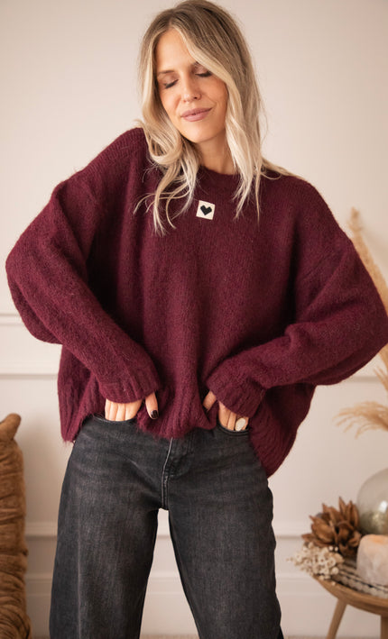 Middle Of My Heart Mulberry - Sweater