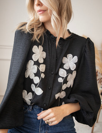 Floraly Black - Blouse