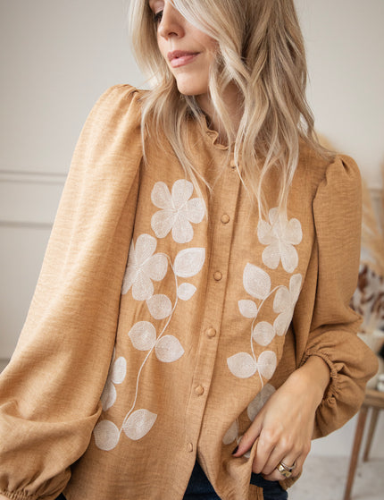 Floraly Camel - Blouse