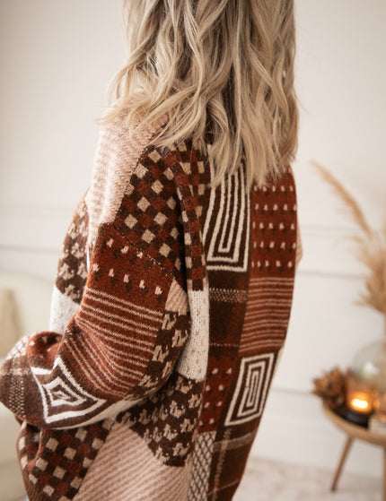 Pullover - Pattern Plaid - Choco/Bordeaux