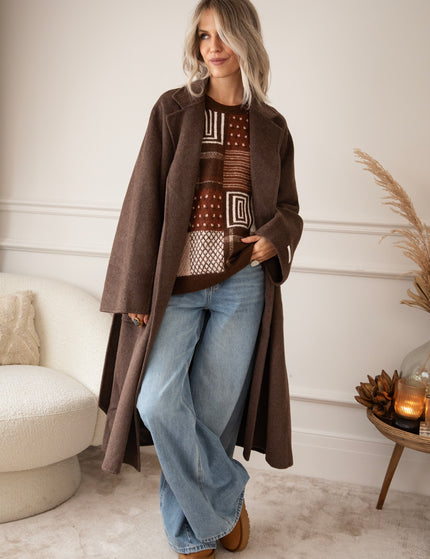 Pullover - Pattern Plaid - Choco/Bordeaux