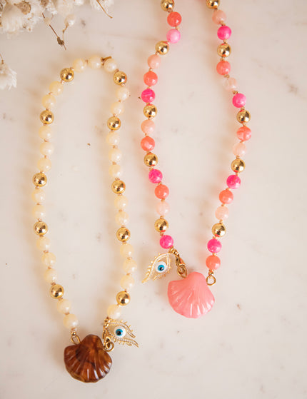 Seaside Beads Beige - Necklace