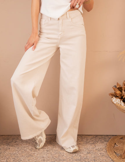 Jeans - Wide Ease - Beige
