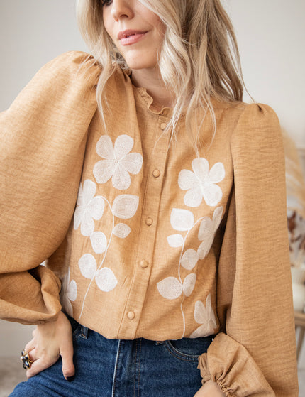 Floraly Camel - Blouse