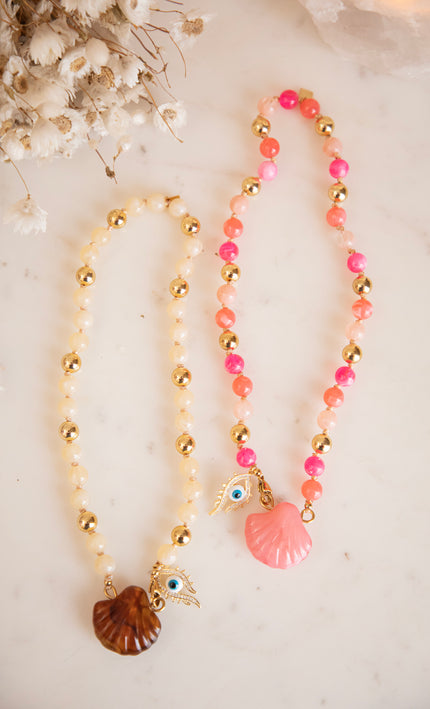 Halskette - Seaside Beads - Rosa/Koralle