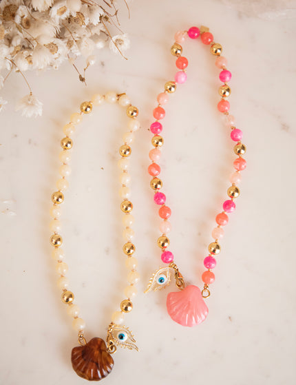 Seaside Beads Beige - Necklace