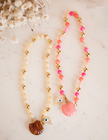 Halskette - Seaside Beads - Rosa/Koralle