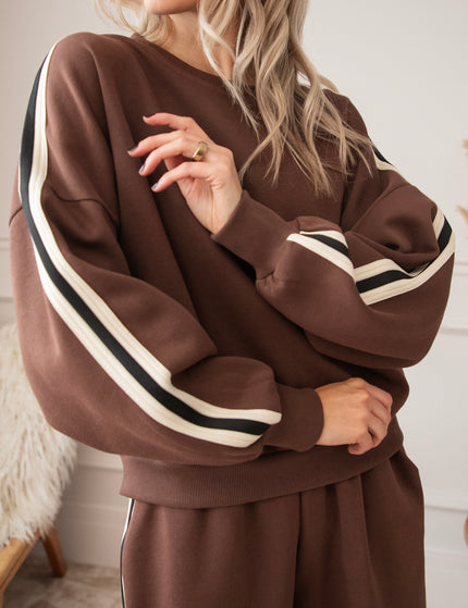 Side Stripe Brown - Sweater