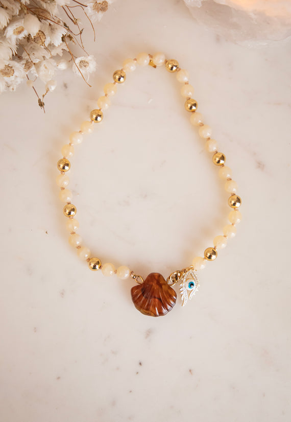 Seaside Beads Beige - Necklace