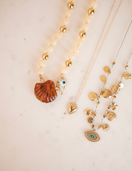 Seaside Beads Beige - Necklace