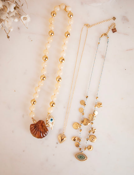 Seaside Beads Beige - Necklace