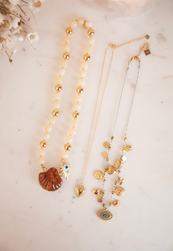 Seaside Beads Beige - Necklace