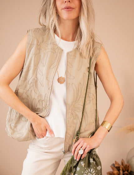 Botanic Path Light Khaki - Jacket/vest