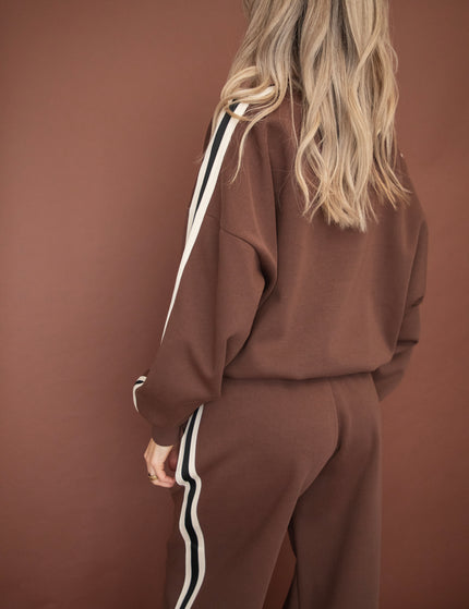 Side Stripe Brown - Sweater