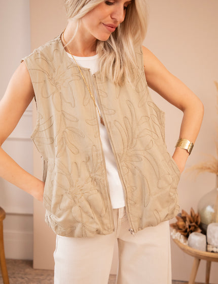 Botanic Path Light Khaki - Jacket/vest