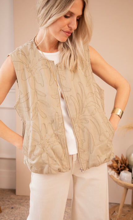 Botanic Path Light Khaki - Jacket/vest