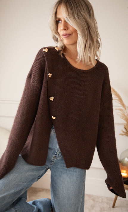 Pullover - Love Leads The Way - Choco