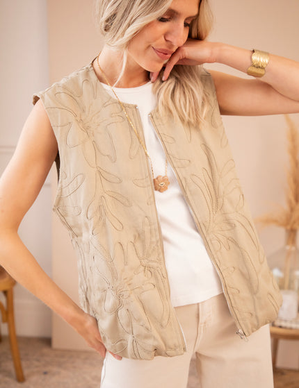 Botanic Path Light Khaki - Jacket/vest