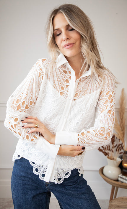 Lace Lynn White - Blouse