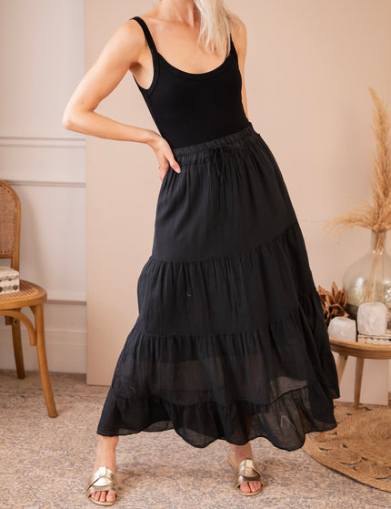 Soraya Black - Maxi Skirt