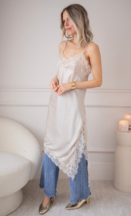 Sibelle Lace Assymetric Ecru - Dress